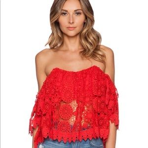 Tularosa Amelia Lace Crop Top